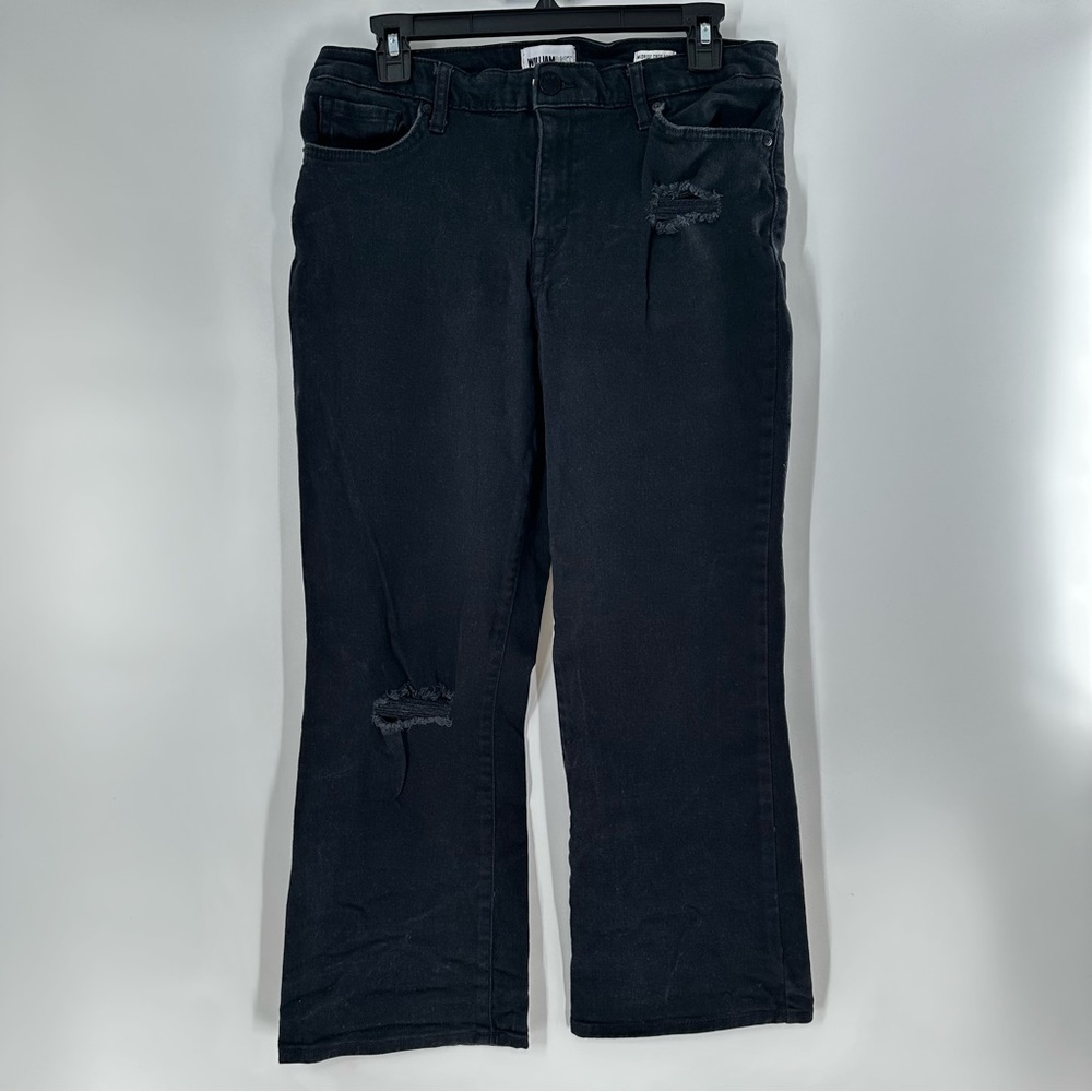William Rast Black mid rise crop boot black Jeans size 31